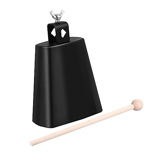 Supvox Schwarze Kuhglocke Sound die Schule de aktivitispiel Cow Bell bauholz Musical Instrumentenzubehör Musikalische Kuhglocke Krachmacher mit Stock Zubehör für Trommeln Metall Black Supvox Schwarze Kuhglocke Sound die Schule de aktivitispiel Cow Bell bauholz Musical Instrumentenzubehör Musikalische Kuhglocke Krachmacher mit Stock Zubehör für Trommeln Metall Black von Supvox