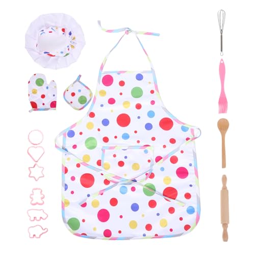 Supvox Sets Küchenspielset Halloween Backspielzeug Ausstecher Kleinkinder Kochen Und Mädchen Hut Kits Für Kleine Küchenutensilien Schürze Weihnachten Pretend Polyester von Supvox