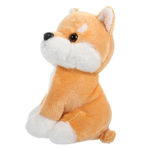 Supvox Shiba Inu Puppe für Hund Stofftier umarmen Kuscheltier Haustier weiches gefülltes Tier zum Kuscheln ausgestopftes Süßes Stofftier PP Baumwolle Orange von Supvox