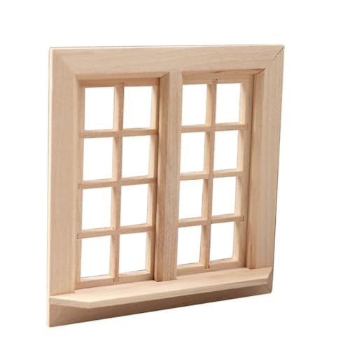 Supvox Simulation Von Türen Und Fenstern Bausatz Miniatur Winzig Mini Möbel Doppelt Feld Puppenzubehör Mini Ungefärbtes Holzfenster DIY-fenstermodell Hölzern Khaki Supvox Simulation Von Türen Und Fenstern Bausatz Miniatur Winzig Mini Möbel Doppelt Feld Puppenzubehör Mini Ungefärbtes Holzfenster DIY-fenstermodell Hölzern Khaki von Supvox
