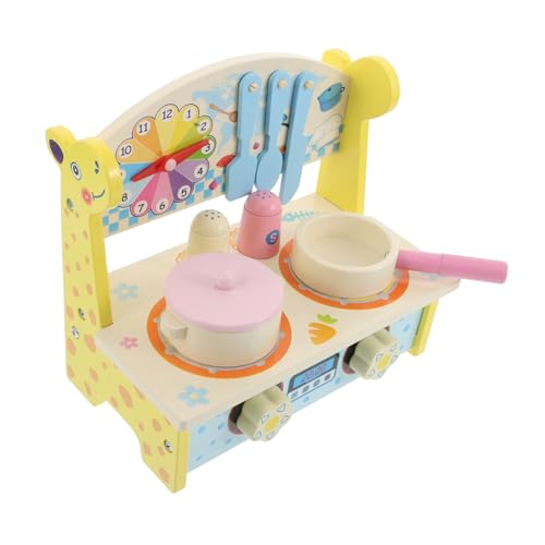 Supvox Simulations-Küchenspielzeug Mini-Küchenmodell puppenhaus küche Mini Küchenspielset Spielzeugküche Mini-Puppenstubenofen Mini-Kochherd Küchenspielzeug für Kleinkinder Holz von Supvox