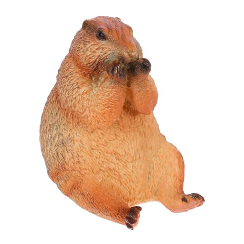 Supvox Simuliertes Murmeltiermodell Simulationstierfigurenschmuck Tierdekoration Groundhog -modelldekoration Groundhog Day Tisch Herzstück Groundhog Modeling Decor Orange PVC von Supvox
