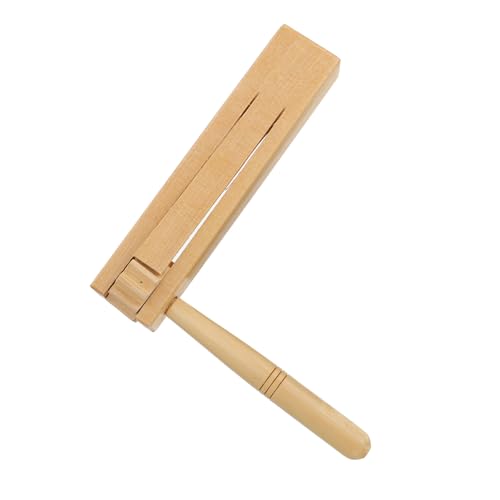 Supvox Soundboard-lehrmittel Griff Kastagnette Musikinstrument Musikinstrument Schlaginstrumente Für Kinderspielzeug Für Kinderinstrumente Khaki Hölzern von Supvox