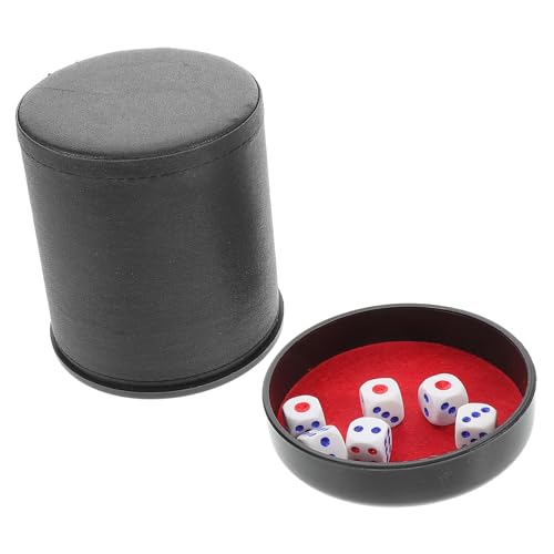 Supvox Soundproof Dice Shaker Set mit Würfeln und Basis Geräuschdämpfender Würfelbecher aus Pu Leder für Ktv Bar Leiser Würfel Shaker mit Langlebigem Abs für Ruhiges Supvox Soundproof Dice Shaker Set mit Würfeln und Basis Geräuschdämpfender Würfelbecher aus Pu Leder für Ktv Bar Leiser Würfel Shaker mit Langlebigem Abs für Ruhiges von Supvox