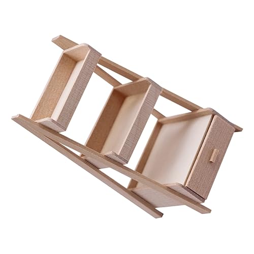 Supvox Stand für Puppenhaus Holzregal für Mini Möbelmodelle und Gartenmöbel Dekoratives Zubehör für Miniaturwohnzimmer und Supvox Stand für Puppenhaus Holzregal für Mini Möbelmodelle und Gartenmöbel Dekoratives Zubehör für Miniaturwohnzimmer und von Supvox