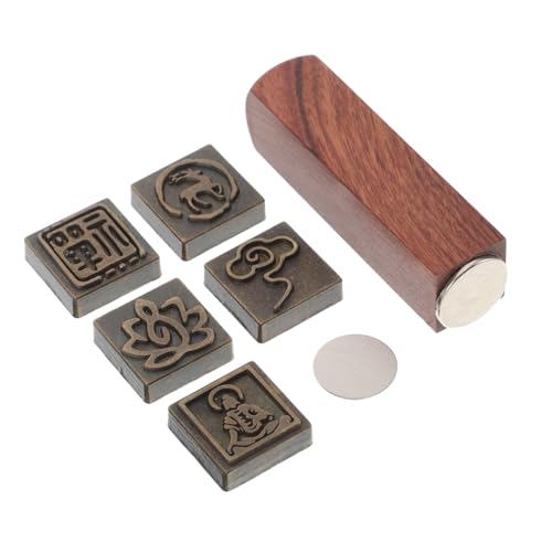 Supvox Holzgravurstempel Partyzubehör Zum Chinesischen Neujahr Buchstabenstempel Für Ton von Supvox