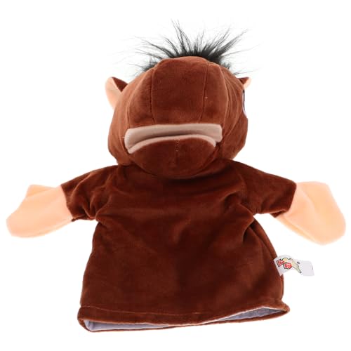 Supvox Stofftier-Handpuppe für interaktives Tierhandpuppen puppenspielzeug Plüsch Handpuppe Babys sprechen Plüsch Fingerpuppe Marionette Plüschtier Light Brown von Supvox