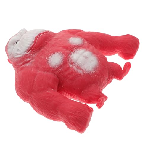 Supvox Stressabbau Gorilla Figur aus Weichem TPR Elastisch und Langlebig Rotes Kleines Modell Geeignet als Partygeschenk für Stressreduzierendes Kinderspielzeug von Supvox