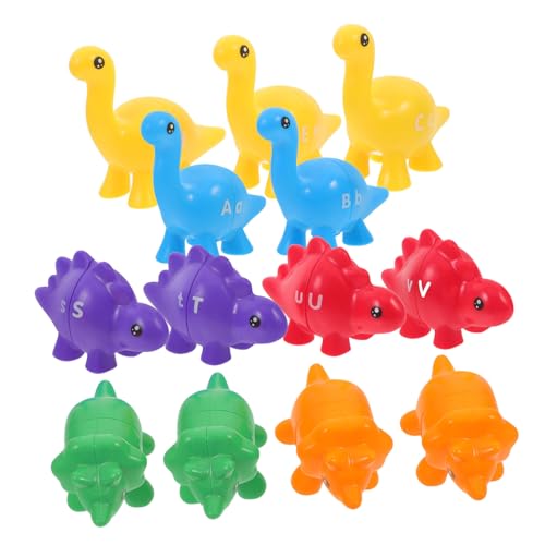 Supvox Teiliges Dinosaurier Alphabet Lernspielzeug für Farbenfrohes Montessori Matching Spiel Kreatives Langlebiges Frühförderungsset mit Dinosaurier Figuren und Aufbewahrungstasche von Supvox