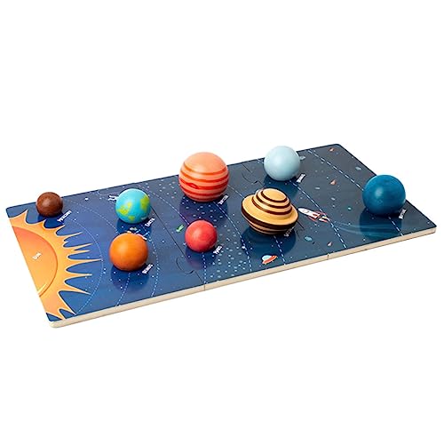 Supvox Teiliges Interaktives Planeten Puzzle für Lernspielzeug Kognitiven Fähigkeiten im Sonnensystem für Kreative Entdeckungen und Motorische Entwicklung von Supvox