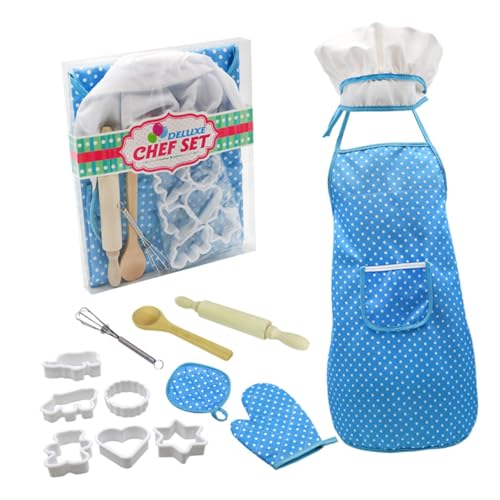 Supvox Teiliges Kinderküche Spielset mit Kochschürze und Backzubehör Chef kostüm Rollenspiel Set für Mädchen und Jungen Pädagogisches Küchenspielzeug im Blauen PVC aufbewahrungskasten Supvox Teiliges Kinderküche Spielset mit Kochschürze und Backzubehör Chef kostüm Rollenspiel Set für Mädchen und Jungen Pädagogisches Küchenspielzeug im Blauen PVC aufbewahrungskasten von Supvox