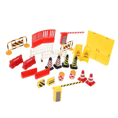 Supvox Teiliges Mini Verkehrszeichen Spielset Sicherem Leichte Simulation von Straßensperren und Warnschildern Buntes Lernspielzeug für Verkehrserziehung und Eltern Junge Mädchen Spiel von Supvox