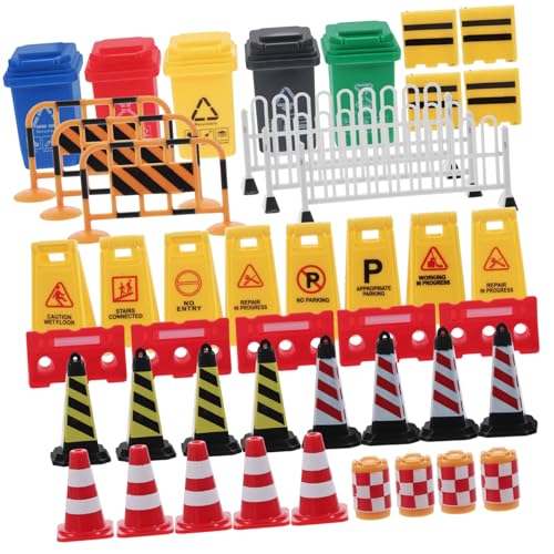 Supvox Teiliges Mini Verkehrszeichen Spielset aus Stabilem Kunststoff Realistische Farben Pädagogisches Lernspielzeug für Verkehrssicherheit Langlebig und Vielseitig für Kreatives und von Supvox