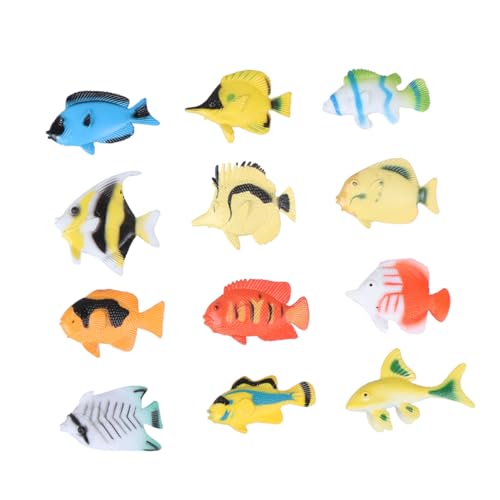 Supvox Teiliges Tropische Fisch Modelle aus Realistische Meerestiere Figuren für Pädagogisches Lernspielzeug Miniatur Meerestiere Bastelset für Kognitive Entwicklung und Rollenspiele von Supvox