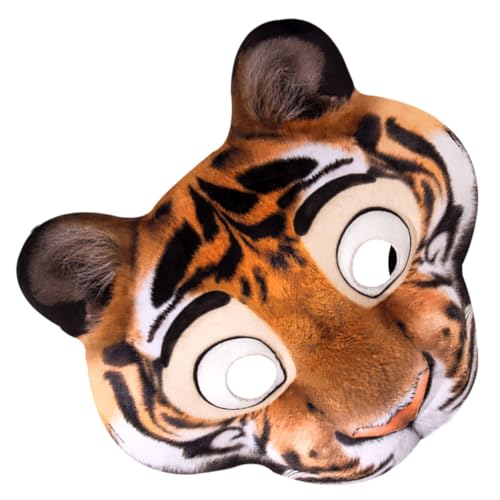 Supvox Tigermaske Aus Eva Für Maskenbälle Und Cosplay-partys Mit Verstellbarem Gummiband Für Halloween Und Kostümpartys Tier-halbgesichtsmaske Für Erwachsene von Supvox