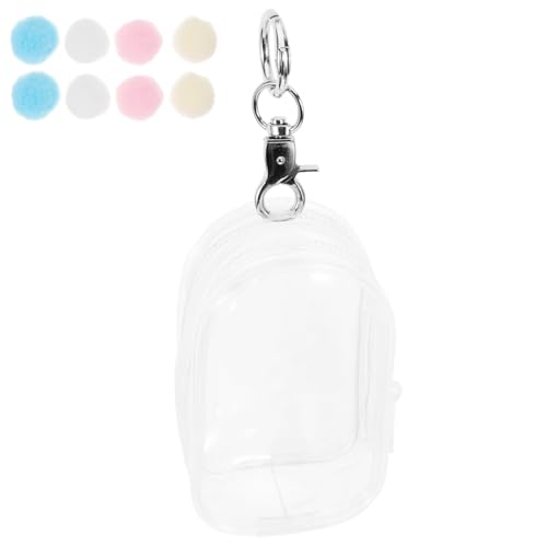 Supvox Transparente Mini Puppe Tragetasche mit Pompom Kleine PVC Aufbewahrungstasche mit Hängeverschluss Klarsicht Puppen Rucksack zur Schutz und Präsentation von Sammlerfiguren Supvox Transparente Mini Puppe Tragetasche mit Pompom Kleine PVC Aufbewahrungstasche mit Hängeverschluss Klarsicht Puppen Rucksack zur Schutz und Präsentation von Sammlerfiguren von Supvox