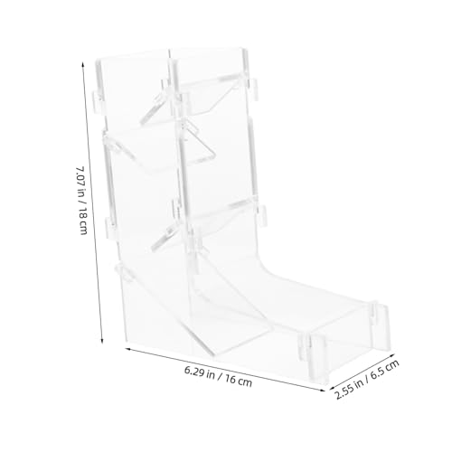 Supvox Transparenter Acryl würfelturm mit Tablett Tragbarer Dice Boot für Tabletop Spiele Leichtes Kompaktes Würfelbrett für Brettspiele und Unterwegs Einfache Handhabung Klare Sicht von Supvox