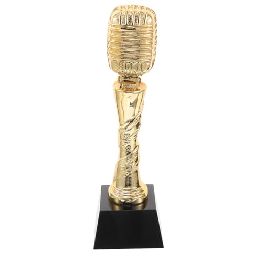 Supvox Trophäe imitiertes Mikrofon Goldene Mikrofontrophäe Musik Trophäe Gesangswettbewerb Trophäe Mikrofon Modell Trophäe Mikrofonmodell Trophäenpreis Musikanerkennungspreis Harz Supvox Trophäe imitiertes Mikrofon Goldene Mikrofontrophäe Musik Trophäe Gesangswettbewerb Trophäe Mikrofon Modell Trophäe Mikrofonmodell Trophäenpreis Musikanerkennungspreis Harz von Supvox
