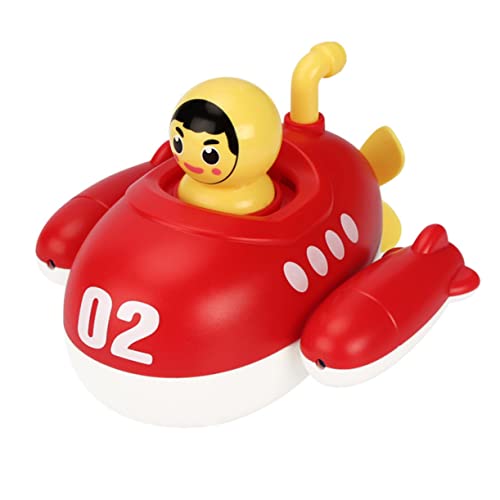 Supvox U-Boot- Babyzubehör -Badespielzeug lustiges Springbrunnenspielzeug Wasserspielspielzeug Uhrwerkfederspielzeug rot von Supvox
