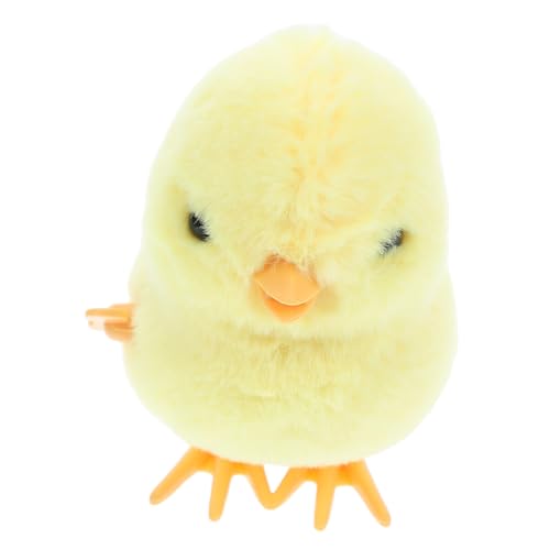 Supvox Uhrwerkspielzeug Aufziehspielzeug Huhn Witziges Küken aufziehen Spielzeugmasse aufziehen mit Uhrwerk Osterspielzeug in Tierform Plastik Yellow von Supvox