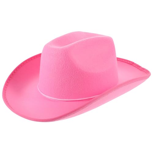 Supvox Verstellbarer Cowboyhut Damen Herren mit Zugband Western Kostüm für Karneval Cosplay von Supvox