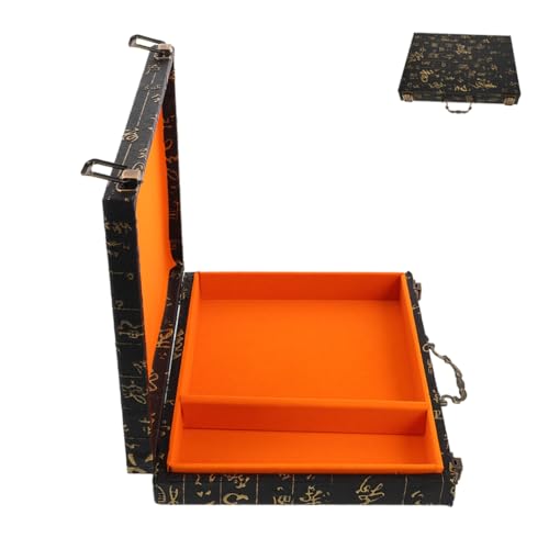 Supvox Vintage Holz Mahjong Aufbewahrungsbox mit Elegantem Design Mahjong Spielorganizer für Familie und Freunde für Indoor und Outdoor Unterhaltung von Supvox