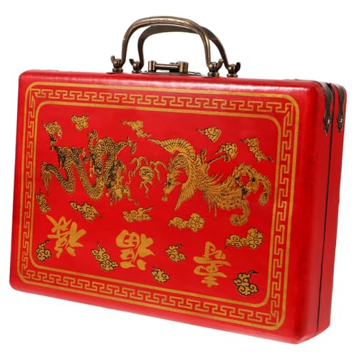 Supvox Vintage Mahjong Box aus Holz Tragbare Aufbewahrungsbox für Mahjong Spiele mit Retro Stil Leicht und Praktisch für Unterwegs als für Familie und Freunde Supvox Vintage Mahjong Box aus Holz Tragbare Aufbewahrungsbox für Mahjong Spiele mit Retro Stil Leicht und Praktisch für Unterwegs als für Familie und Freunde von Supvox
