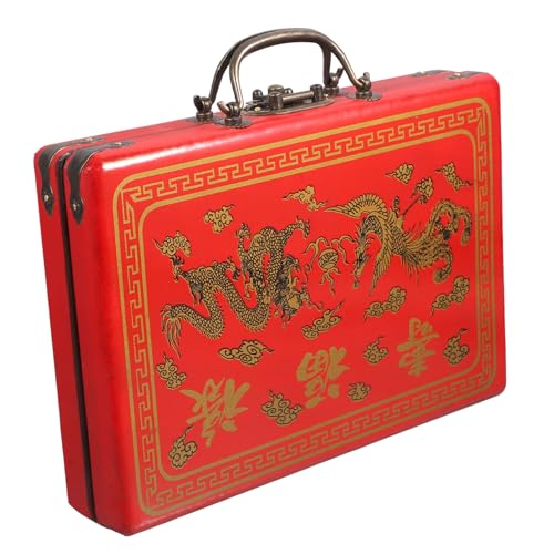 Supvox Vintage Mahjong Box aus Holz Tragbare Mahjong Tragetasche für Familie und Freunde Dekorative Aufbewahrungslösung mit Großem Fassungsvermögen und Sicherem Design Supvox Vintage Mahjong Box aus Holz Tragbare Mahjong Tragetasche für Familie und Freunde Dekorative Aufbewahrungslösung mit Großem Fassungsvermögen und Sicherem Design von Supvox