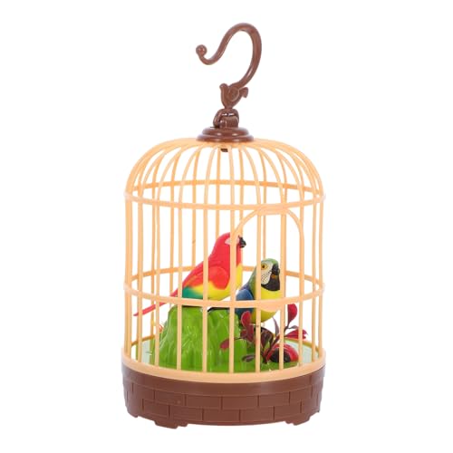 Supvox Vogelkäfig- mit Sprachsteuerung Sprechendes Papageienspielzeug Flatterndes Papageienvogelspielzeug singendes, zwitscherndes Vogelspielzeug Entwicklungsspielzeug Plastik Supvox Vogelkäfig- mit Sprachsteuerung Sprechendes Papageienspielzeug Flatterndes Papageienvogelspielzeug singendes, zwitscherndes Vogelspielzeug Entwicklungsspielzeug Plastik von Supvox