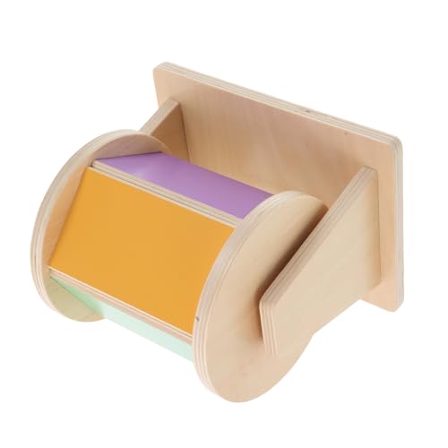 Supvox Vorschulspielzeug Trommeln Für Babys Mit Rotierender Trommel Trommel Montessori-Trommel Montessori-spinntrommel Kindertrommel -spinnspielzeug Holz von Supvox