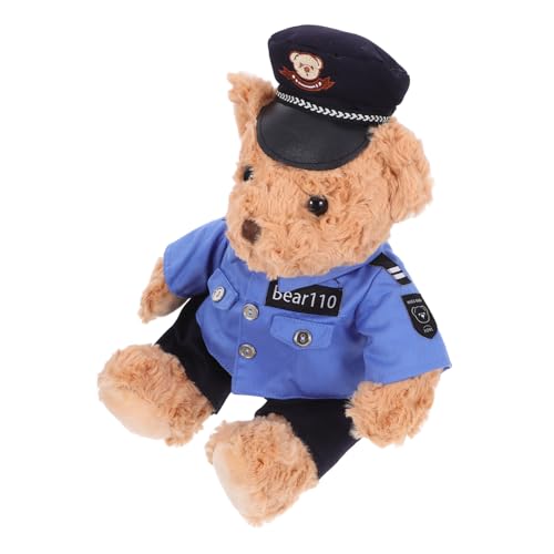 Supvox Weicher Polizeibär Kuscheltier Plüschstofftier mit Uniform und Mütze Neugeborene Jungen Supvox Weicher Polizeibär Kuscheltier Plüschstofftier mit Uniform und Mütze Neugeborene Jungen von Supvox