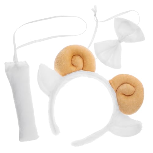 Supvox Weiches Schaf Kostüm Set mit Stirnband und Fliege Kuschelige Schafhörner Haarreif Modisches Cosplay Zubehör für Halloween Party und Bühnenauftritte Supvox Weiches Schaf Kostüm Set mit Stirnband und Fliege Kuschelige Schafhörner Haarreif Modisches Cosplay Zubehör für Halloween Party und Bühnenauftritte von Supvox