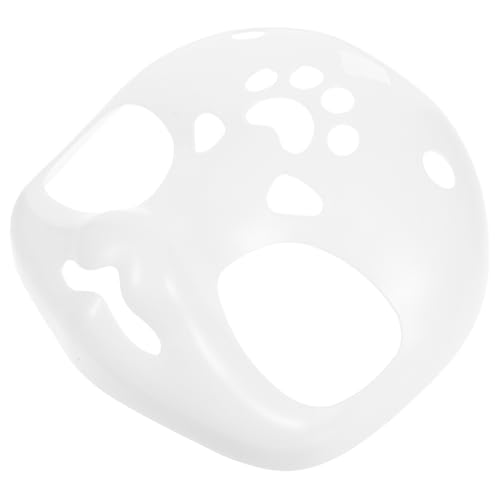 Supvox Weißes Fursuit Maskenbasis Unbemalt Kunststoff Tierkostüm Maske DIY Halloween Cosplay Zubehör Weiches Fell Angenehm Vielseitig für Karneval Maskenball von Supvox