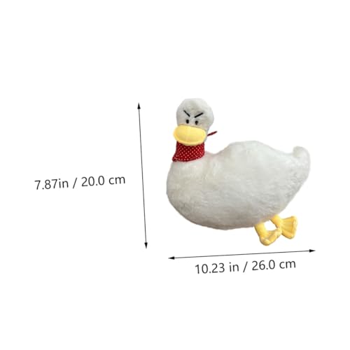 Supvox Weißes Plüsch Kuscheltier Ente Kissen Weiches Niedliches Stofftier für Sofa und Party Dekoration Flauschiges Kuscheliges Schmusetier für Mädchen und Jungen von Supvox