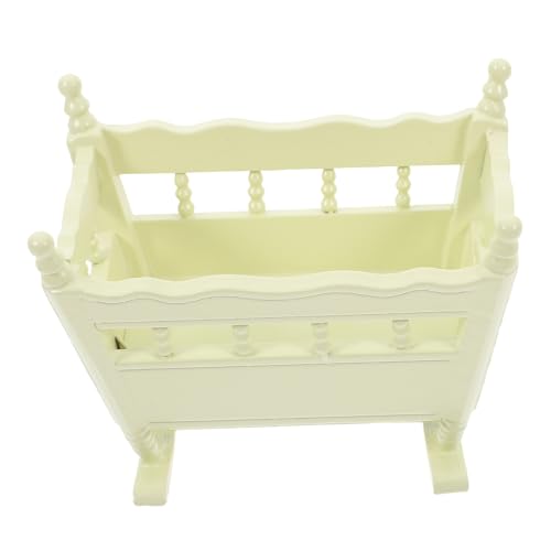 Supvox Wiege Mini Kleine Puppe Möbel Vorgeben Bett Ornament Hellgrün Birke von Supvox