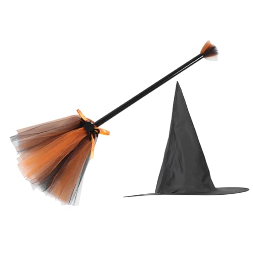 Supvox Witch Hat und Hexenbesen aus Oxford Leichter Zauberbesen mit Komfortablem Griff Einstellbare Einheitsgröße für Halloween Party Karneval Maskenball und Bühnenauftritte Supvox Witch Hat und Hexenbesen aus Oxford Leichter Zauberbesen mit Komfortablem Griff Einstellbare Einheitsgröße für Halloween Party Karneval Maskenball und Bühnenauftritte von Supvox