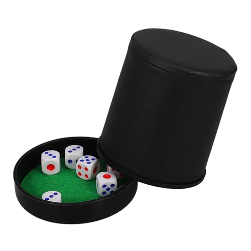 Supvox Würfelbecher aus Kunstleder mit Deckel und Innenauskleidung Würfeln Spielzubehör für Würfelspiele und Partys Supvox Würfelbecher aus Kunstleder mit Deckel und Innenauskleidung Würfeln Spielzubehör für Würfelspiele und Partys von Supvox
