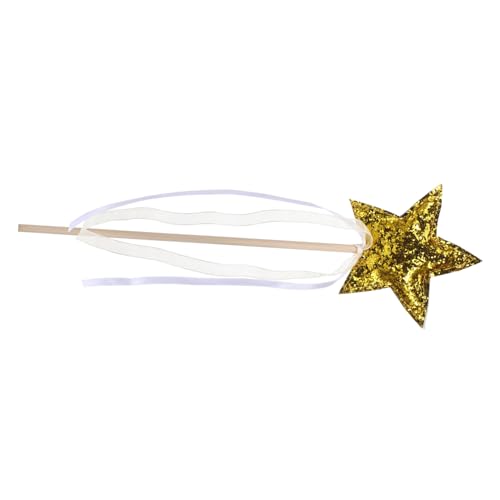 Supvox Zauberstab Requisiten Party Stern Led Fee Zauberstäbe Stage Prop Dekorative Hexenstäbe Bühnen-Performance-zauberstab- Entzückender Zauberstab Hexenstab Golden Stoff von Supvox