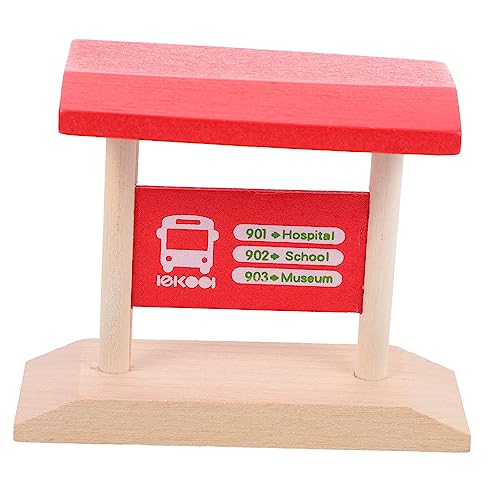 Supvox Zug Simulationsbahnsteigmodell Simulationsstation-Plattformspielzeug Lustiger Bahnsteig Eisenbahn DIY-Bahnsteig Dekoratives Bahnsteigspielzeug für den Bahnsteig hölzern von Supvox