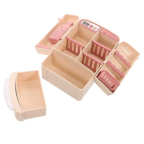 Supvox Zweitüriger Kühlschrank Mini Möbel Miniaturkühlschrank Zum Basteln Puppenhaus-miniaturen Tun So, Als Würden Sie Puppenhaus Miniaturen Beige Abs von Supvox