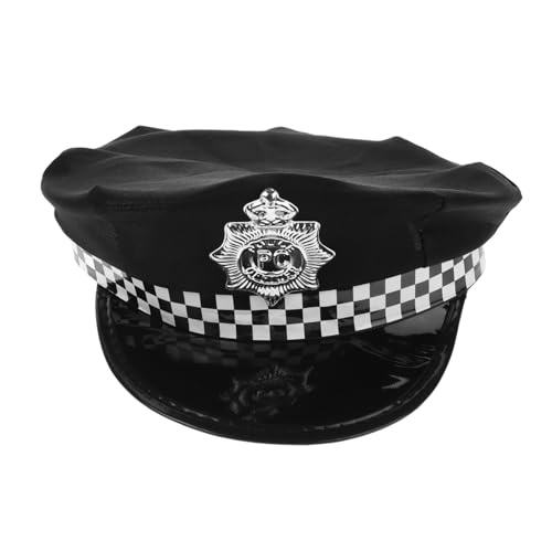 Supvox für Polizeikappe Verkleidung Polizist Hut für Cosplay Hut Polizeikostüm für Polizeizubehör für Plastik Black Supvox für Polizeikappe Verkleidung Polizist Hut für Cosplay Hut Polizeikostüm für Polizeizubehör für Plastik Black von Supvox