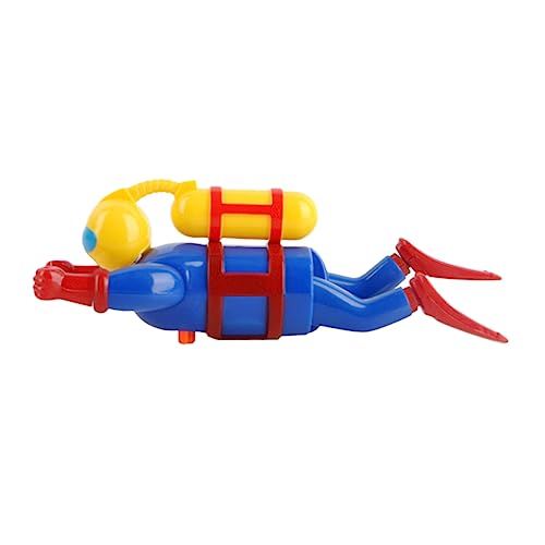 Supvox gewundener Taucher Badespielzeug Karikatur Badewanne Wasserspielzeug Taucher Figur für kinderspielzeug für Badewanne -Taucher Plastik Blue von Supvox