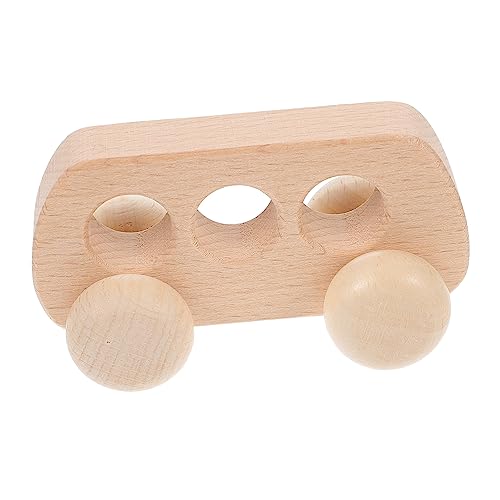 Supvox holzspielzeug spielzeughandys für Babys Hand Push Holzspielzeug Toy Babys kleines Auto greifen nach Auto Lernspielzeug für Autos hölzern von Supvox
