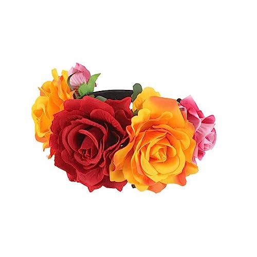 Haarreif Dia de los Muertos Halloween Rosen Haarreifen,Tag der Toten Blumenkrone, Mexikanische Blumen-Haarbänder Stirnband,Damen Haarband Party Kostüm Rose Blume Krone Kopfschmuck Cosplay Haarschmuck Haarreif Dia de los Muertos Halloween Rosen Haarreifen,Tag der Toten Blumenkrone, Mexikanische Blumen-Haarbänder Stirnband,Damen Haarband Party Kostüm Rose Blume Krone Kopfschmuck Cosplay Haarschmuck von Surakey