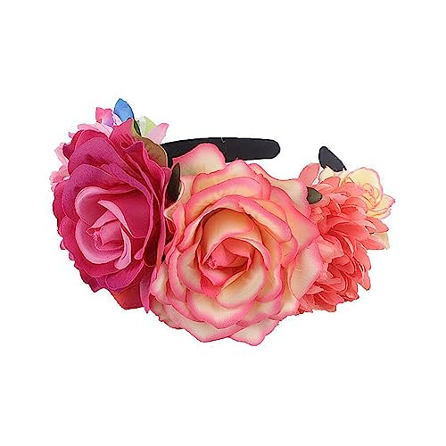 Haarreif Dia de los Muertos Halloween Rosen Haarreifen,Tag der Toten Blumenkrone, Mexikanische Blumen-Haarbänder Stirnband,Damen Haarband Party Kostüm Rose Blume Krone Kopfschmuck Cosplay Haarschmuck Haarreif Dia de los Muertos Halloween Rosen Haarreifen,Tag der Toten Blumenkrone, Mexikanische Blumen-Haarbänder Stirnband,Damen Haarband Party Kostüm Rose Blume Krone Kopfschmuck Cosplay Haarschmuck von Surakey