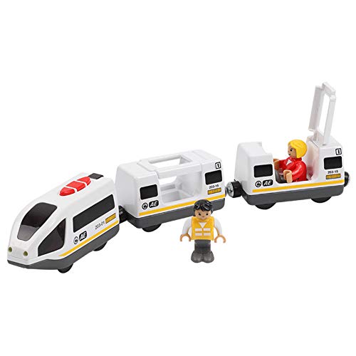 Holzeisenbahn Elektrische Lok Zug Elektrische Hohe Geschwindigkeit Spielzeug Zug Modell Spielzeug Kinder Magnet Batteriebetriebener Holzeisenbahn Zug Lokomotive Spielzeug Geschenk für Junge Kleinkind von Surakey