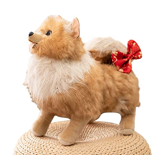 Kuscheltier Hund Stofftier Hund 35 cm Stehend Plüschhund Plüschtier Hund Welpe Weiches Plüsch Puppe Simulation Spielzeug Plüschtiere Welpen Kissen Geschenke für Jungen Mädchen Babys,Pomeranian von Surakey