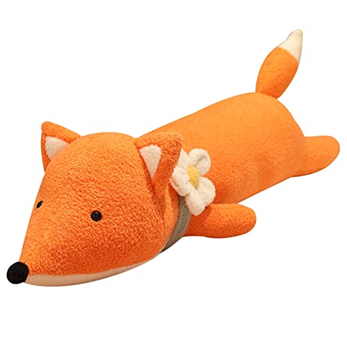 Lange Süße Fuchs Plüschtier Plüsch Kissen Kuscheltier Fuchs Schlafkissen Lange Wurfkissen Liegende Fuchs Plüschtier Plüschkissen Puppe Weiche Umarmung Körper Kissen Geschenk für Kinder und Familie von Surakey