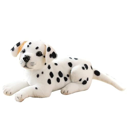 Liegender Dalmatiner Kuscheltier,32 cm Plüsch Hund, Stofftier Hund Lebensecht Liegender Hund Plüschtier Püppchen Simulation Tier Puppe Plüsch Schlafende Hunde für Kinde Geschenk von Surakey