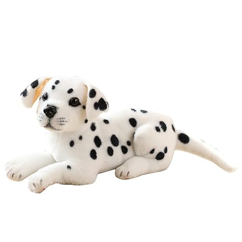 Liegender Dalmatiner Kuscheltier,32 cm Plüsch Hund, Stofftier Hund Lebensecht Liegender Hund Plüschtier Püppchen Simulation Tier Puppe Plüsch Schlafende Hunde für Kinde Geschenk von Surakey